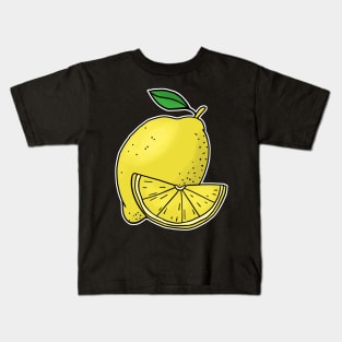 Lemon hand drawn fruits summer Kids T-Shirt